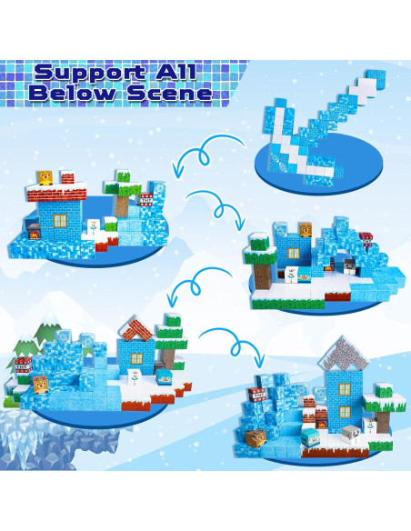 Bloques Magnéticos GraceDuck 100PCS Castillo de Hielo