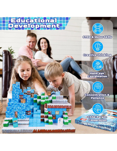 Bloques Magnéticos GraceDuck 100PCS Castillo de Hielo