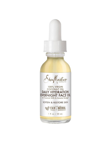 Aceite Facial SheaMoisture 100% Coco Virgen 29.57 ml Hidratante Nocturno