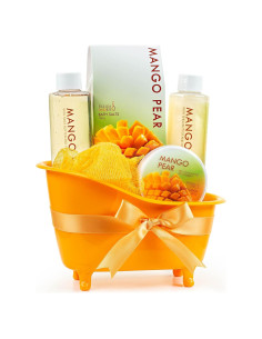 Conjunto de Spa Freida y Joe Mango Pera - Baño y Cuerpo 5 Piezas