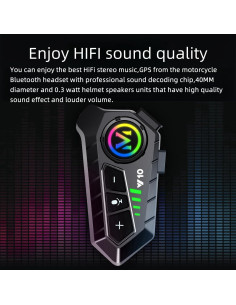 Auricular Bluetooth ELIKIDSTO Y10 para Casco Motocicleta 2