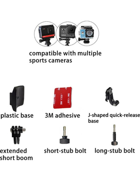 Kit Montaje Barbilla Casco Motocicleta StableNeino para GoPro Kit Montaje Barbilla Casco Motocicleta StableNeino para GoPro
