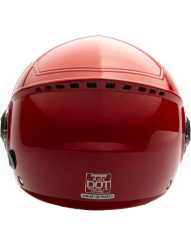 Casco MMG 28 Motocicleta Abierto Rojo Grande DOT