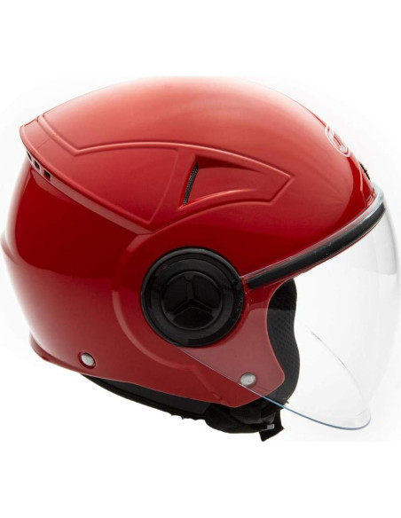 Casco MMG 28 Motocicleta Abierto Rojo Grande DOT