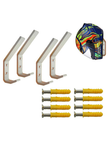 Soporte para Casco de Motocicleta Deloky - 4 Ganchos Pared