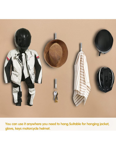 Soporte para Casco de Motocicleta Deloky - 4 Ganchos Pared