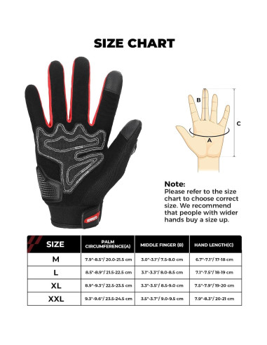 Guantes de Motocicleta KEMIMOTO L Transpirables Azul