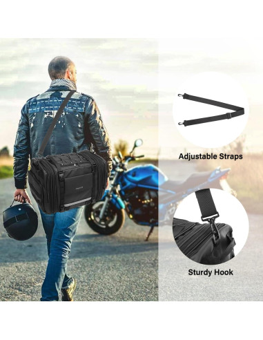Bolsa de Cola para Motocicleta MOSISO Expandible 32L-48L