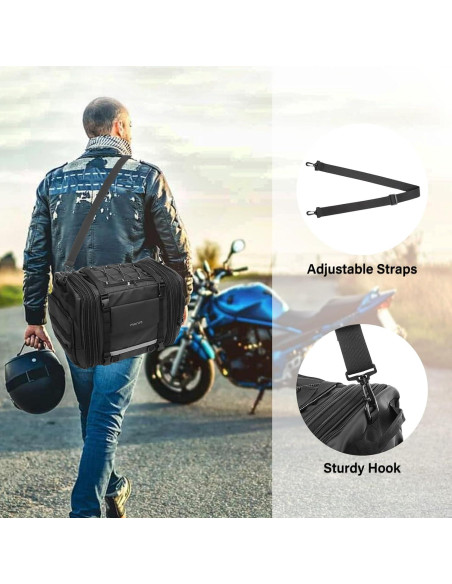 Bolsa de Cola para Motocicleta MOSISO Expandible 32L-48L