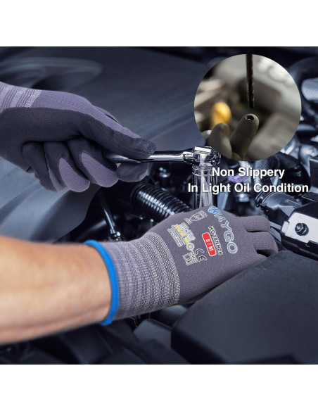 Guantes de Trabajo KAYGO KG18NB Nitrilo MicroFoam 3 Pares