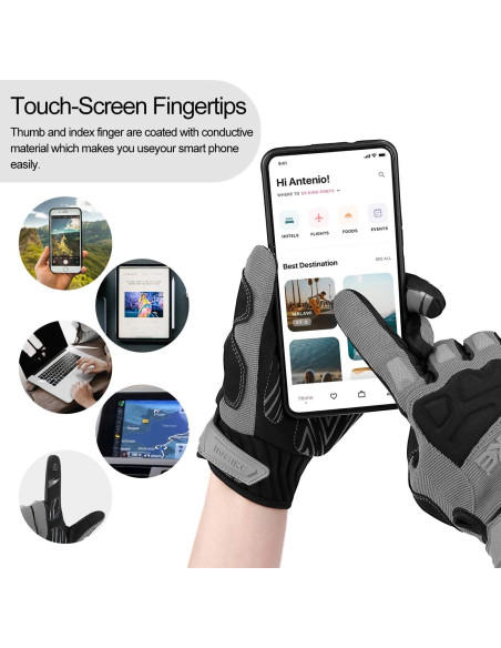 Guantes de Ciclismo INBIKE para Hombre Transpirables y Almohadillados