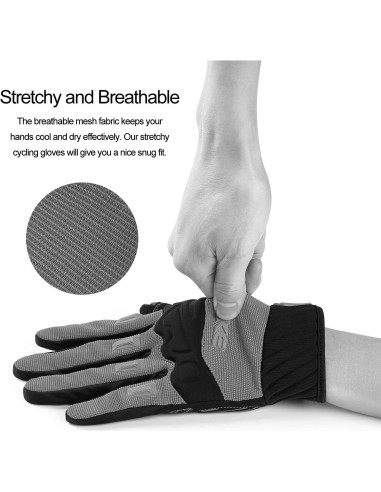 Guantes de Ciclismo INBIKE para Hombre Transpirables y Almohadillados