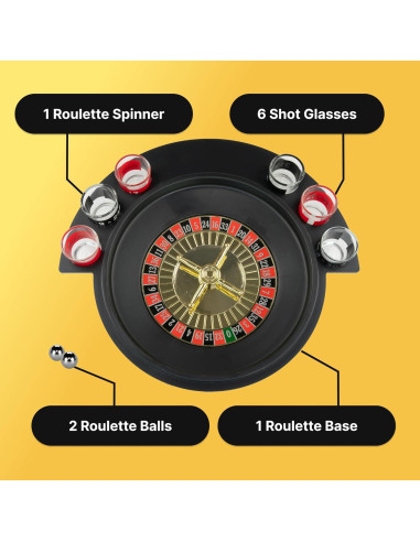 Set de Ruleta de Vasos de Chupito Fairly Odd, 6 PCS