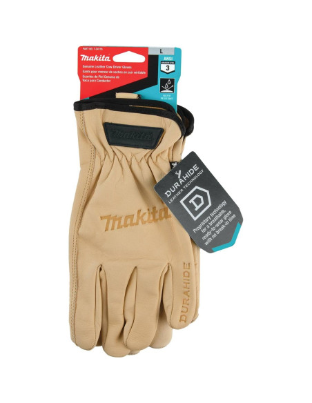 Guantes de Conductor Makita T-04195 de Cuero Genuino