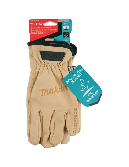 Guantes de Conductor Makita T-04195 de Cuero Genuino