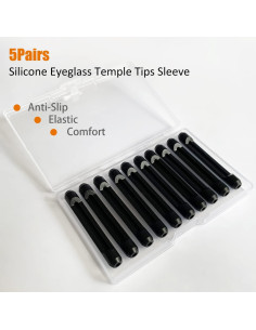 Fundas de Silicona para Patillas de Gafas PTSLKHN - 5 Pares Antideslizantes 2