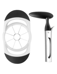 Juego Cortador y Descorazonador de Manzanas Asdirne 18cm Acero Inoxidable