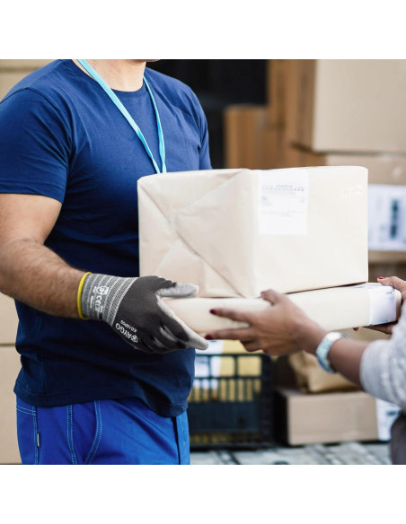 Guantes de Trabajo KAYGO PU 12 Pares Nylon Transpirables