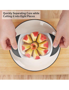 Juego Cortador y Descorazonador de Manzanas Asdirne 18cm Acero Inoxidable 2