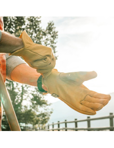 Guantes de Cuero de Ciervo Wells Lamont 962L Grande Dorado 2