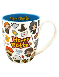 Taza Kawaii Harry Potter 325ml Cerámica Blanca