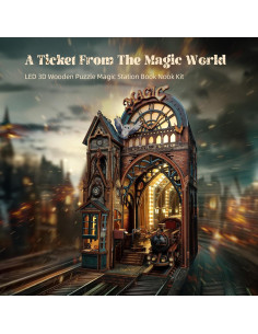 Kit de Rompecabezas 3D LED Estación Mágica FUNPOLA - Decoración DIY 2
