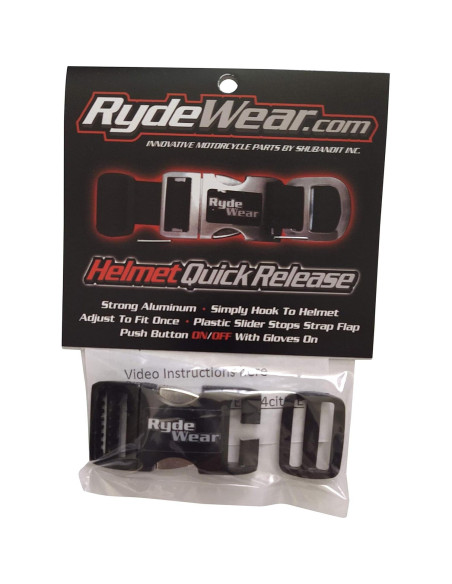 Liberación Rápida de Casco de Motocicleta Shubandit Negro