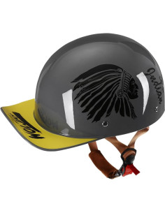 Casco de motocicleta Woljay Jr108 gris indio XX-Large 2