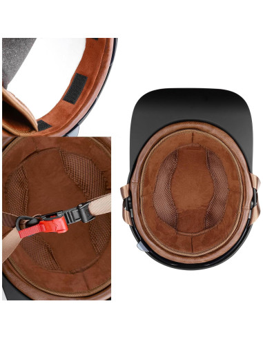 Casco de motocicleta Woljay Jr108 gris indio XX-Large