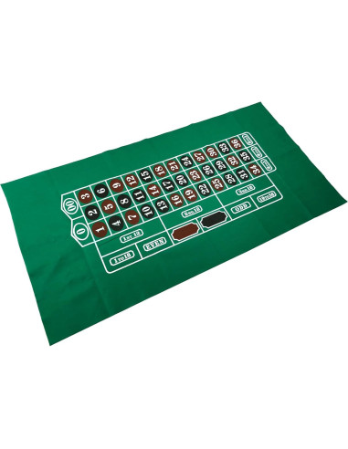 Fieltro de Mesa de Ruleta YH Poker 90x180 cm Verde