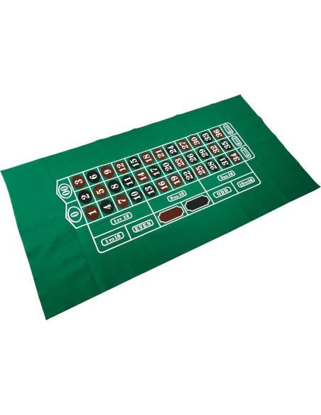 Fieltro de Mesa de Ruleta YH Poker 90x180 cm Verde