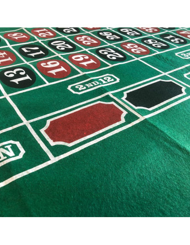 Fieltro de Mesa de Ruleta YH Poker 90x180 cm Verde