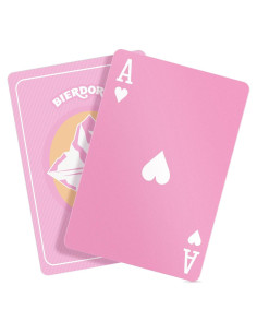 Baraja de Cartas Impermeable BIERDORF Rosa 54 Cartas