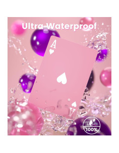 Baraja de Cartas Impermeable BIERDORF Rosa 54 Cartas 2