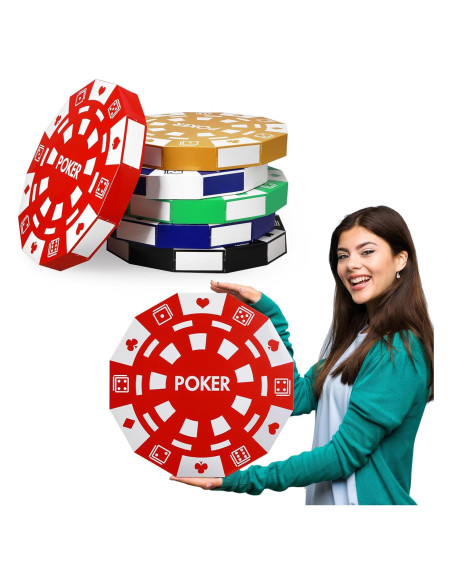 Cajas de Decoración de Fichas de Casino Silipull 6 Piezas