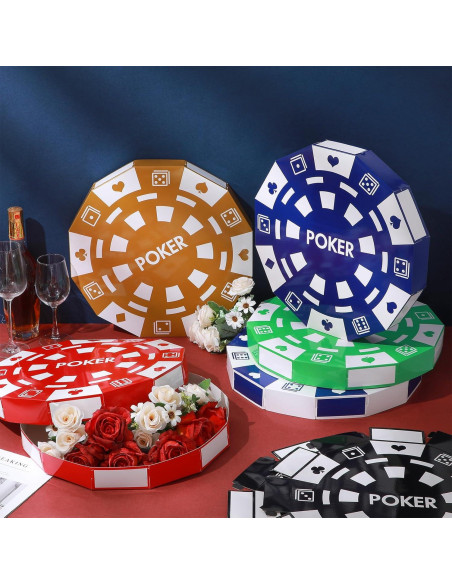 Cajas de Decoración de Fichas de Casino Silipull 6 Piezas