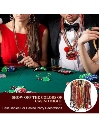 Collares de Perlas de Casino Ferreve 36 Pcs 12 Estilos