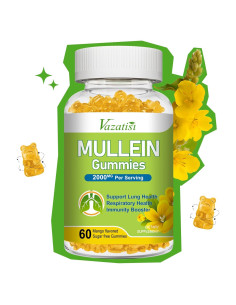 Gomitas de Mullein Vazatisi 60ct - Apoyo Pulmonar Mango