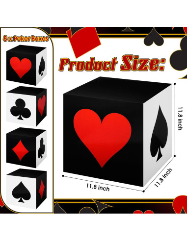 Cajas de Favor de Casino Zhanmai 16 Pcs 30x30 cm