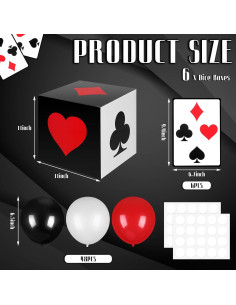 Juego de Decoraciones para Fiesta de Casino 60 Piezas 2