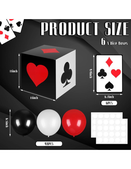 Juego de Decoraciones para Fiesta de Casino 60 Piezas