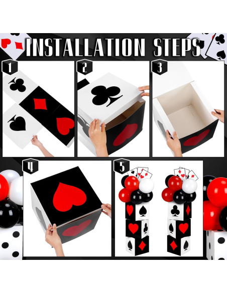 Juego de Decoraciones para Fiesta de Casino 60 Piezas