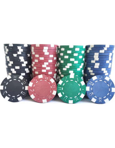 Fichas de Póker Seetooogames 100 Piezas 11.5g 4 Colores