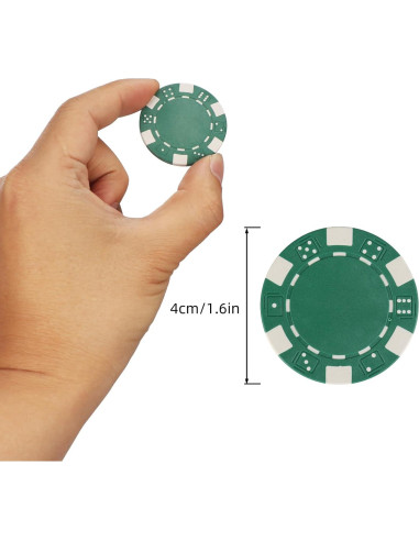 Juego de 500 Fichas de Póker LUOBAO con Estuche y Cartas