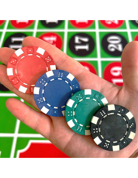 Fichas de Póker Seetooogames 100 Piezas 11.5g 4 Colores