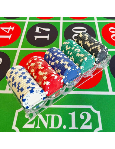 Fichas de Póker Seetooogames 100 Piezas 11.5g 4 Colores