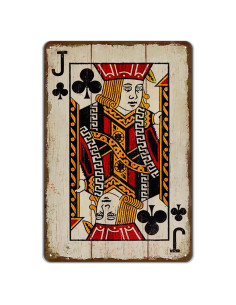 Cartel de Póker Vintage TREEPERI 30x20 cm Decoración Bar