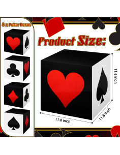 Cajas de Favor de Casino Zhanmai 4 Pcs 30 cm para Fiestas 2