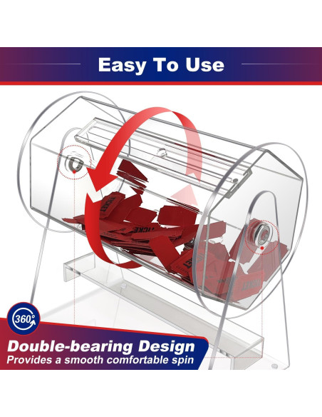 Tambor de Rifa Acrílico BZnota 28x16.5x28cm Transparente