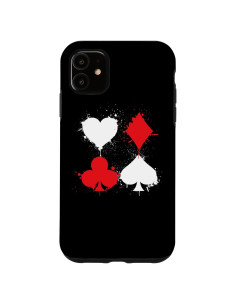 Funda iPhone 11 Símbolos de Cartas Juego de Póker
